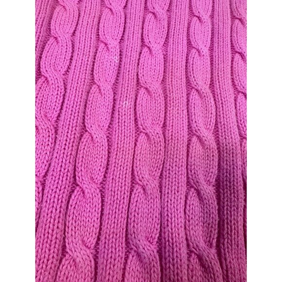 Lilly Pulitzer Gloria Light Crew Neck Cable Knit Sweater Pink Small - Picture 3 of 8